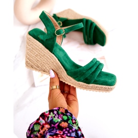 FJ1 Suede Green Louisiana Wedge sandaalit vihreä 7