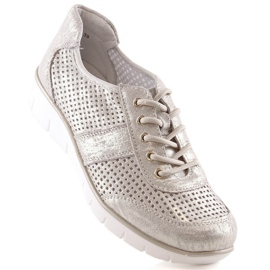 Filippo DP028 nahkaiset harjakattoiset naisten urheilukengät kultainen 1