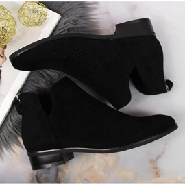 Vinceza musta mokkanahka harjakattoiset kevätsaappaat 1