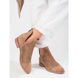 W. Potocki Naisten ruskeat harjakattoiset kevätsaappaat Potocki 1