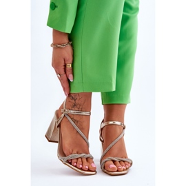 Sandaalit Zircons Gold Carlotta Korkokengät kultainen 1