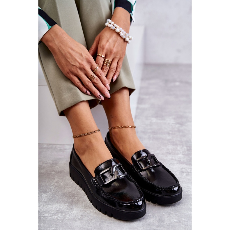 Sergio Leone Lakatut loaferit mustalla Kjersti-alustalla 3