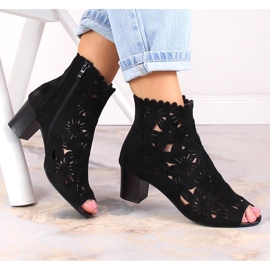 M. DASZYŃSKI Naisten keväiset harjakattoiset saappaat mustat varvassaappaat M.Daszyński MR1954-10 1