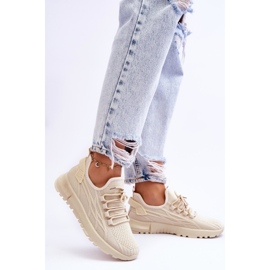 FB2 Naisten Slip-on urheilukengät Tennarit Beige Rosett 2