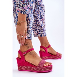 Klassiset naisten kiila sandaalit Fuchsia Malmo vaaleanpunainen 4