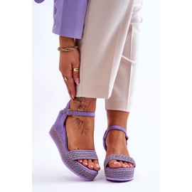Klassiset naisten kiila sandaalit Purppura Malmo violetti 1