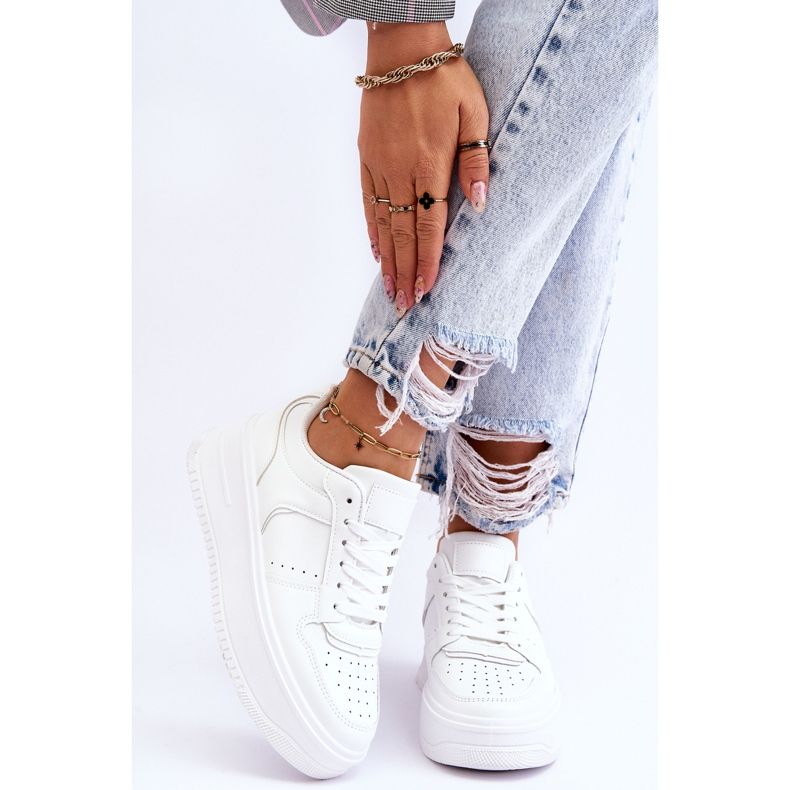 FB2 Naisten valkoiset Bexley High Platform -urheilukengät valkoinen 1