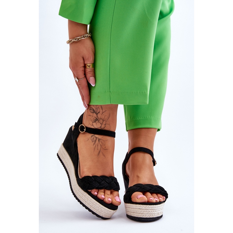 Klassiset mokkanahkasandaalit, musta Denisse 1