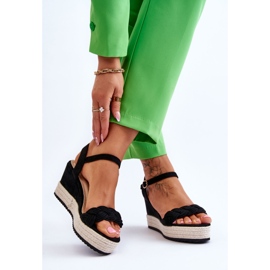 Klassiset mokkanahkasandaalit, musta Denisse 2