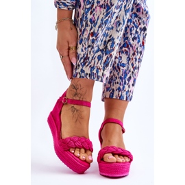 FB2 Klassiset Fuchsia Denisse Suede Wedge sandaalit vaaleanpunainen 1