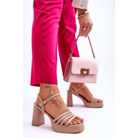 Naisten mokkanahka sandaalit Beige Verda ruskea 2