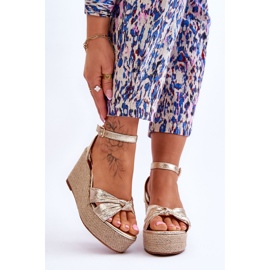 Naisten kullanväriset Kendall-sandaalit kultainen 1