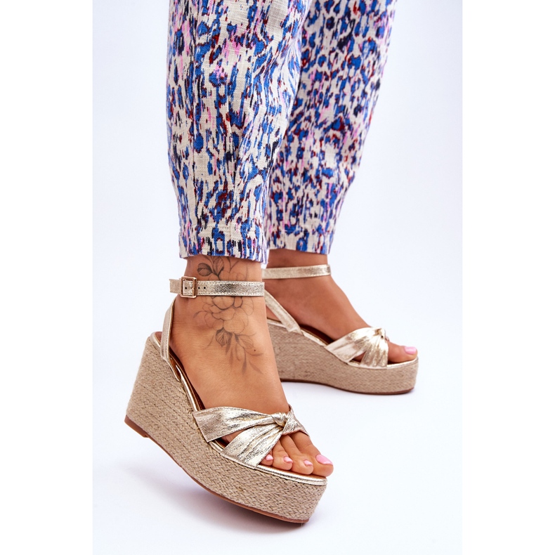 Naisten kullanväriset Kendall-sandaalit kultainen 2