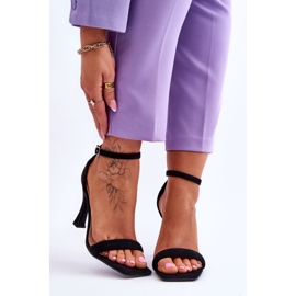 Naisten mokkanahkakorkosandaalit mustat rousses 1