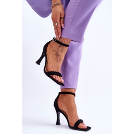 Naisten mokkanahkakorkosandaalit mustat rousses 2 Naisten mokkanahkakorkosandaalit mustat rousses 2