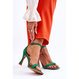 Naisten mokkanahkaiset Green Rousses -korkokengät vihreä 2