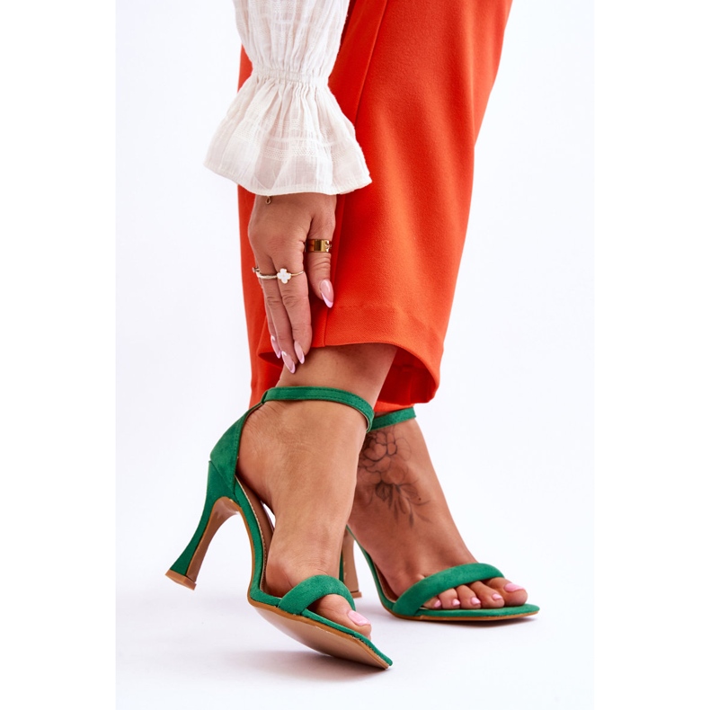 Naisten mokkanahkaiset Green Rousses -korkokengät vihreä 2
