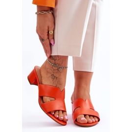 FJ1 Klassiset Orange Miley matalakorkoiset nahkatossut oranssi 1