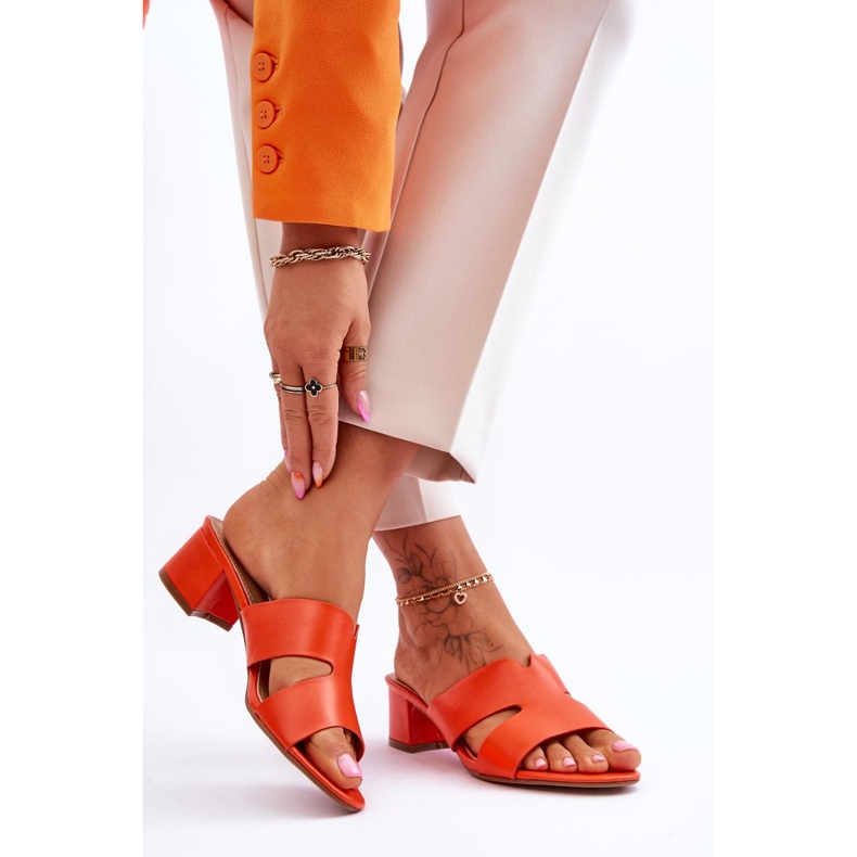 FJ1 Klassiset Orange Miley matalakorkoiset nahkatossut oranssi 2