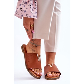 FJ1 Naisten klassiset Camel Bertha -koristetut tossut ruskea 1