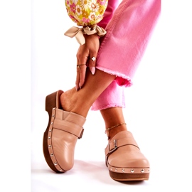 Naisten beige-korkokengät strassikivillä 2