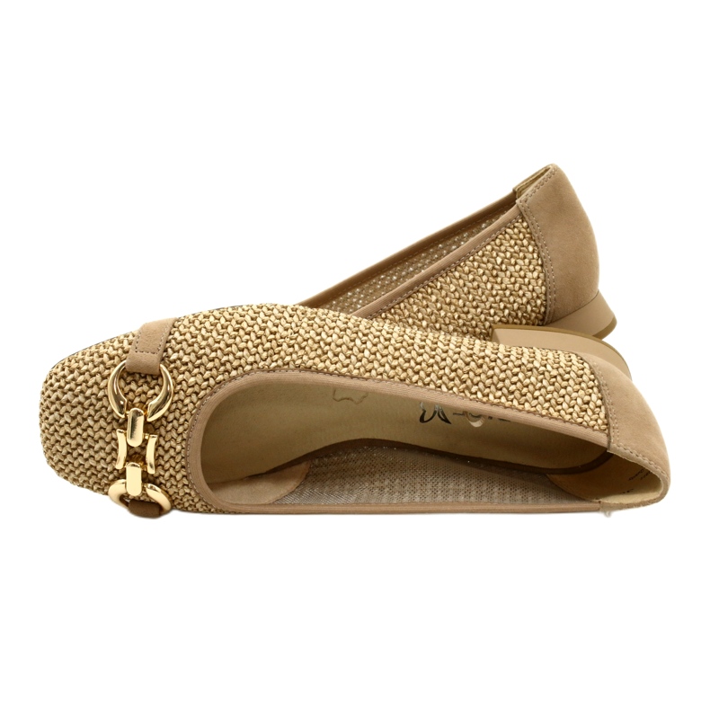 Naisten balettitassut Caprice 9-22503-20 311 Bark Comb beige 5