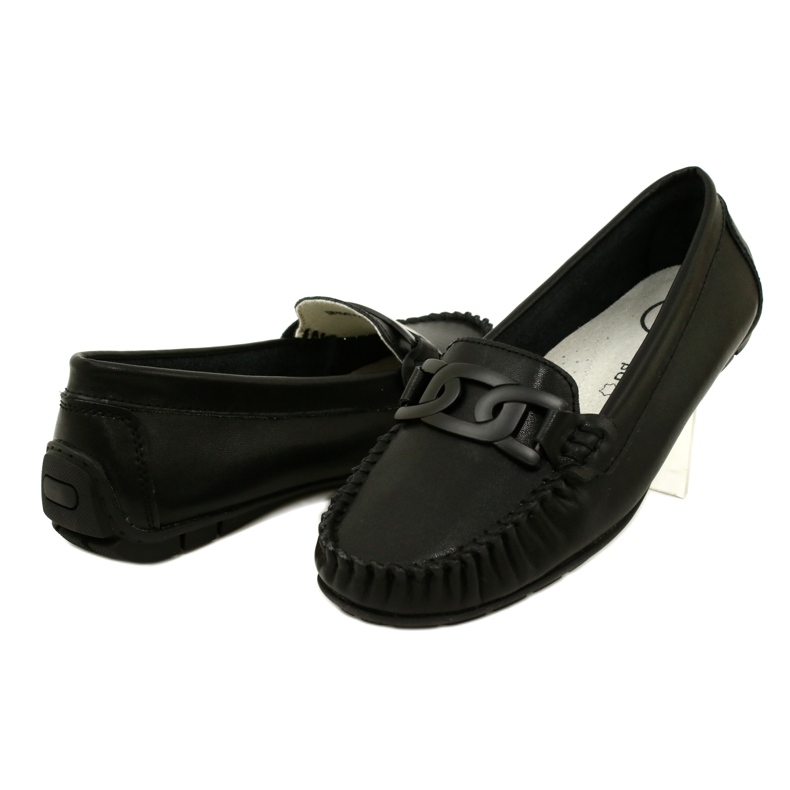 Naisten nahkaiset loaferit Filippo DP4547 musta 4