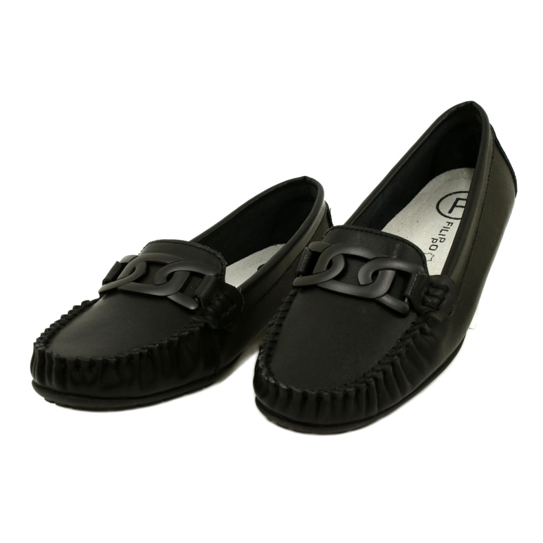 Naisten nahkaiset loaferit Filippo DP4547 musta 3