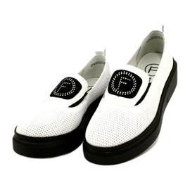 Filippo Valkoiset tyylikkäät nahkaiset naisten kengät DP4572/23 WH valkoinen 3