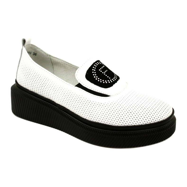 Filippo Valkoiset tyylikkäät nahkaiset naisten kengät DP4572/23 WH valkoinen 1