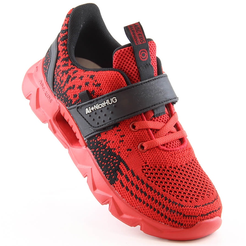 Atletico Lasten punaiset tarranauha-urheilukengät B91230217 musta 1