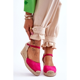 Fuchsia Cammer Suede Espadrilles Wedge sandaalit vaaleanpunainen 1 Fuchsia Cammer Suede Espadrilles Wedge sandaalit vaaleanpunainen 1