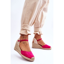 Fuchsia Cammer Suede Espadrilles Wedge sandaalit vaaleanpunainen 2 Fuchsia Cammer Suede Espadrilles Wedge sandaalit vaaleanpunainen 2