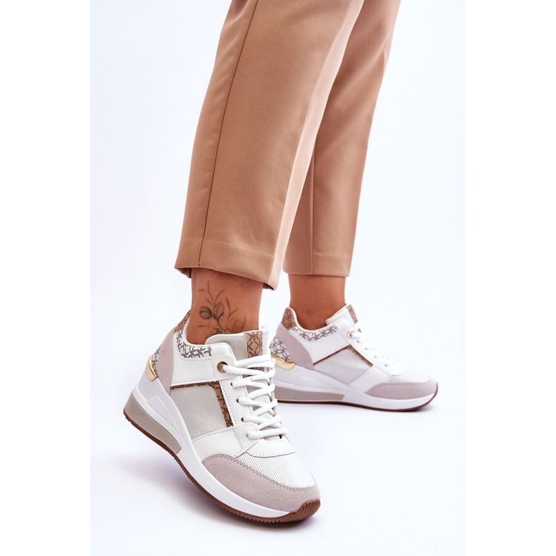 Naisten Wedge-lenkkarit, valkoiset Chevre valkoinen 2