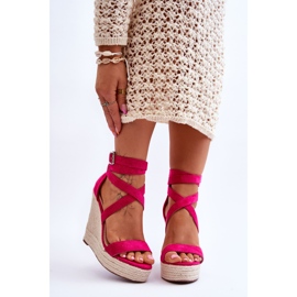 FJ1 Mukavat High Wedge -sandaalit Fuchsia Lemira vaaleanpunainen 1 FJ1 Mukavat High Wedge -sandaalit Fuchsia Lemira vaaleanpunainen 1