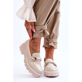 FJ1 Naisten nahkahousut beige Camerin 1