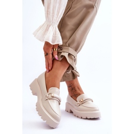 FJ1 Naisten nahkahousut beige Camerin 2