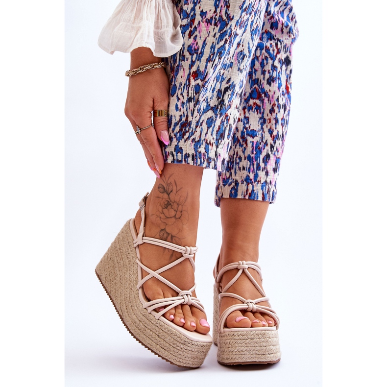 Nessia Muodikkaat Wedge sandaalit Beigellä ruskea 1