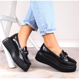 Filippo DP4450 mustat nahkaiset mokasiinit alustalla 1