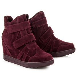 J. Star Tarrakiinnitys mokkanahkaa lenkkarit punainen 1