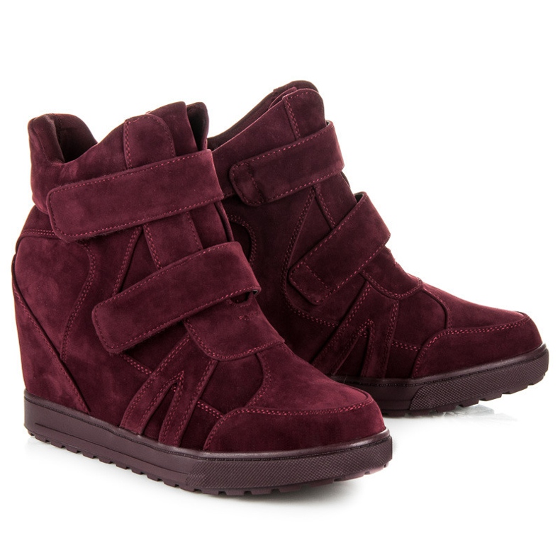 J. Star Tarrakiinnitys mokkanahkaa lenkkarit punainen 1