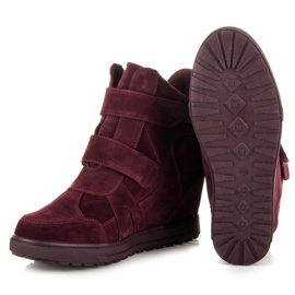 J. Star Tarrakiinnitys mokkanahkaa lenkkarit punainen 2