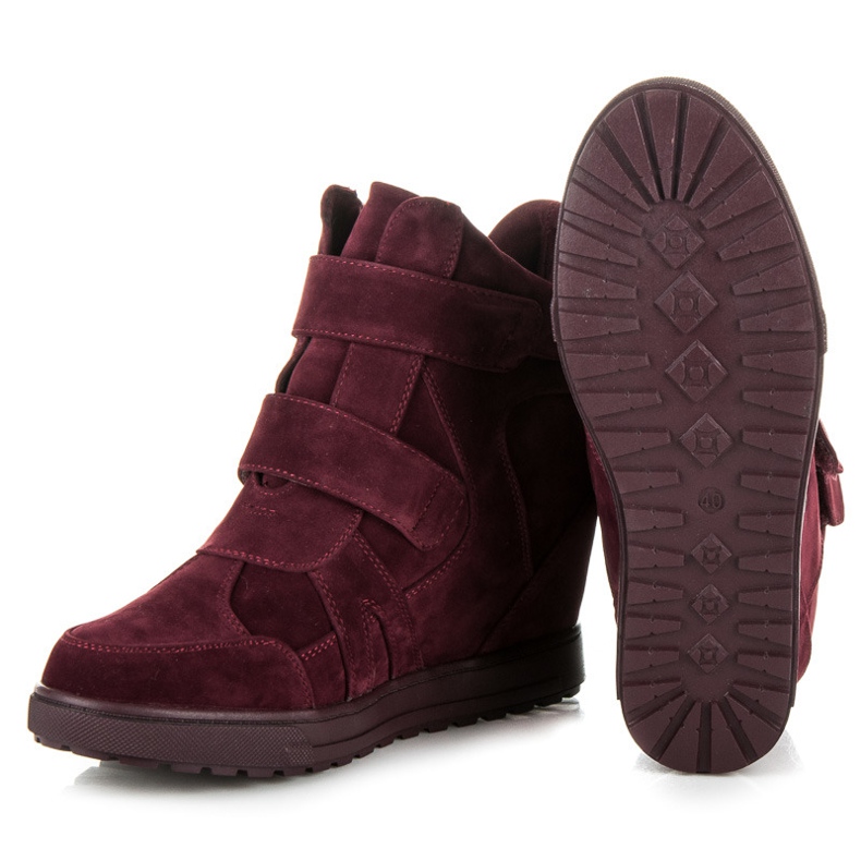 J. Star Tarrakiinnitys mokkanahkaa lenkkarit punainen 2