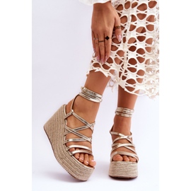 FJ1 Kultaiset Margaritt Wedge -sandaalit kultainen 1