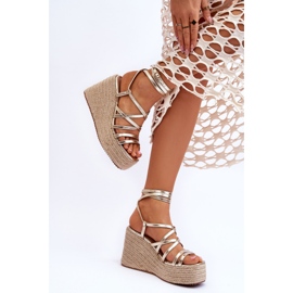 FJ1 Kultaiset Margaritt Wedge -sandaalit kultainen 2