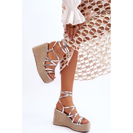 Margaritt Silver Wedge -sandaalit hopea 2