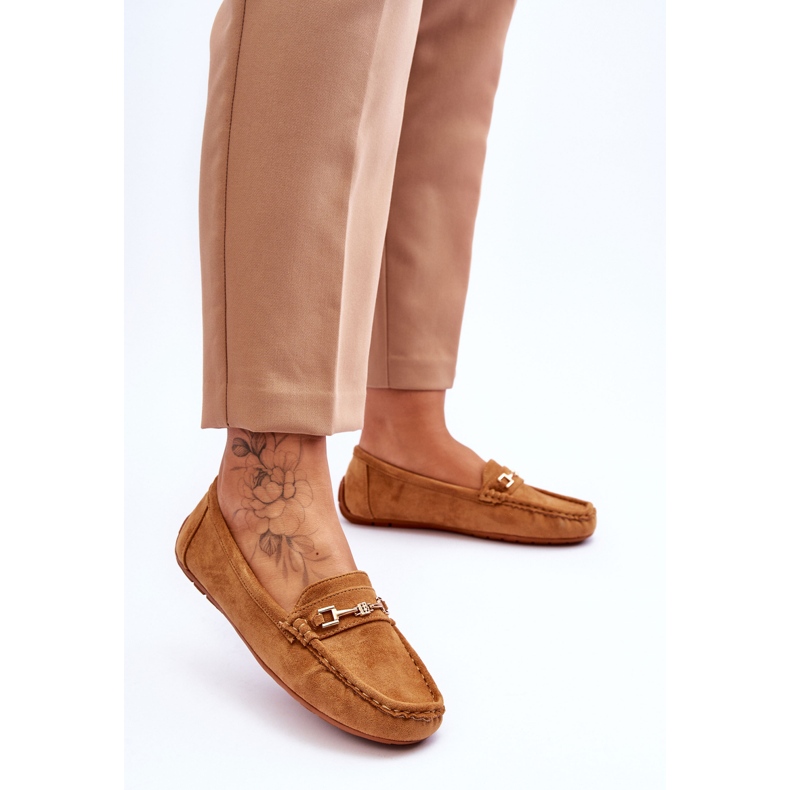 Mokkahousut ruskealla Eleina-koristeella 2