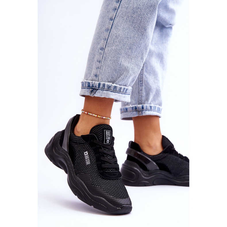 Naisten kangas urheilukengät Memory Foam System Big Star LL274A065 musta 2