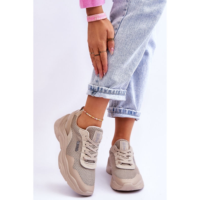 Naisten Memory Foam System Big Star -kankaiset urheilukengät LL274A066 beige 1