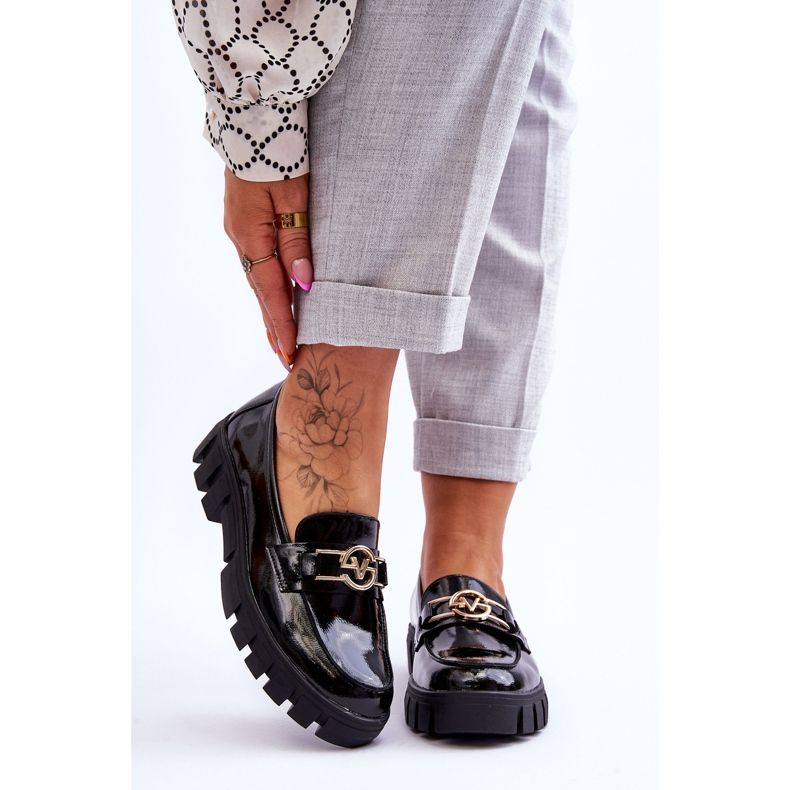 Vinceza Lakatut Naisten Loafers Musta Sanvi 1